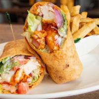 Chicken Caesar Salad On A Wrap · Made with low fat caesar dressing.