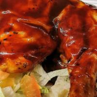 Bbq Baked Chicken · Slow roasted baked BBQ chicken legs, with the sides of your choice.
