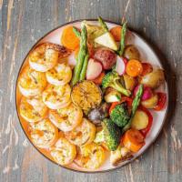 Grilled Shrimp · (grilled shrimp 10 pcs, side of sauteed mini bell peppers and okra, grilled lemon)