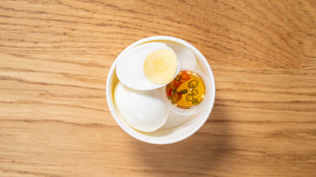 Boiled Egg With Prik Num Pla · Gluten free.