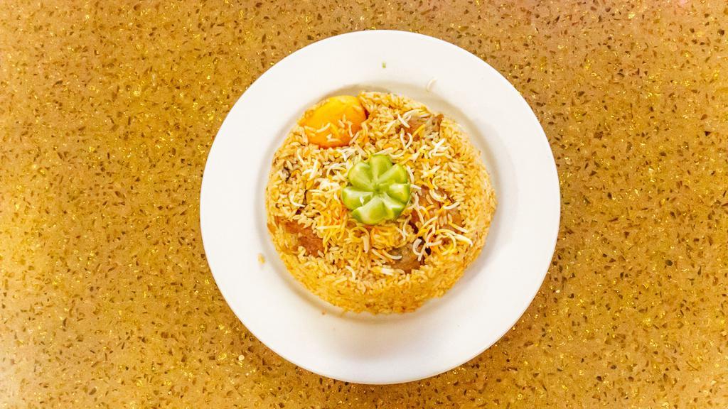 Chicken Biryani · Mixed dish of rice, chicken and spices.