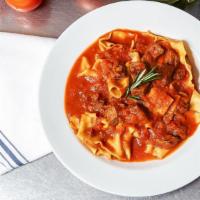 Pappardelle Al Ragu Di Carne (Umbria) · Wide ribbons pasta in short ribs ragu. 