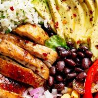 Grilled Chicken Avocado Lime Rice Bowl · Grilled chicken lime rice bowls are made with a tender juicy grilled chicken, corn, avocado ...