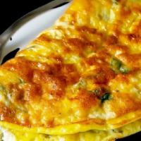 Greek Omelette Platter · Made with four eggs; served with your choice of hash browns, home fries or sliced tomato. In...