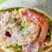 Tuna Salad Wrap · Served with lettuce and tomato.