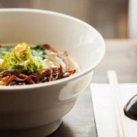 Chef'S Special Ramen · Stamina Ramen, our version features classic chicken broth, shoyu tare (base) enriched with c...