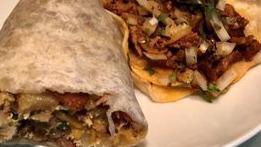 El Buritto Loco Wrap · Jam packed with chicken and steak, brown rice, black beans, hot sauce, sour cream, melted ja...