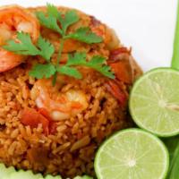 Tom Yum Fried Rice · Fried rice with egg, onion and chilli in Thai Tom Yum sauce