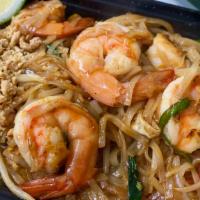 Pad Thai · Gluten free. Traditional wok-fried rice noodle with chive, bean sprout, peanut and egg with ...
