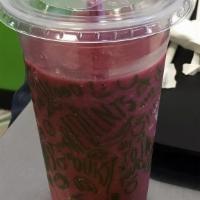 2- Berry Smoothie · Blueberry. Strawberry, raspberry, apple juice & honey.