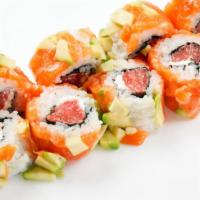 The Tuna Roll · Tuna roll with sashimi grade tuna.