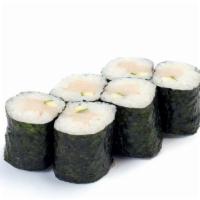 The Yellowtail Roll · Yellowtail roll with sashimi grade yellowtail.