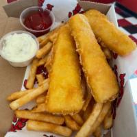 Fish And Chips · 6oz Battered Cod and French Fries