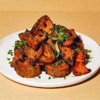 Side Roasted Sweet Potatoes · South Indian-inspired sweet potatoes with mustard seed, curry leaf, and cilantro, with a sid...