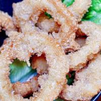 Thai Calamari · Fried squid rings, served with Thai chili mayo.