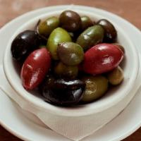 Olive Miste · olives marinated in fennel and rosemary