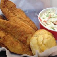 Fried Fish (2 Piece) · Tilapia, Swai [whiting], or Flounder