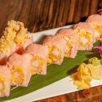 Out Of Control Roll · 2 pieces shrimp tempura mango snow crab crunch with spicy mango puree sauce wrapped with soy...