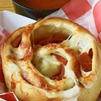 Pepperoni Pinwheel · Cup and Char Pepperoni with Mozz Cheese twirled in our Fresh Dough