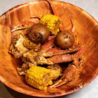 Snow Crab Legs · Boiled and tossed with one of signature seasoning. Served in a bag. Comes with corn and pota...