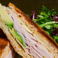 Lunch Smoked Turkey Sandwich · With provolone and avocado. Served with side salad.