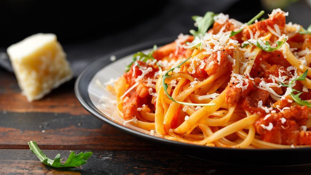 Pasta Entrees · Customize your pasta dinner by choosing your pasta, sauce and meat.