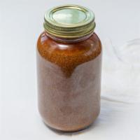 Jar Of Meat Hot Sauce · quart of homemade meat hot sauce
