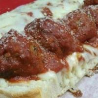 Meatball Sub · Our homemade meatballs served on an 8