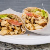 Grilled Chicken Wrap · Any Flavor of Grilled Chicken, Any Cheese & 3 Veggies.