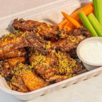 *Lemon Pepper Jumbo Wings · Black pepper and lemon zest to the MAX, a dry rub served with a side of ranch/blue cheese