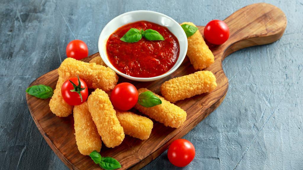 Mozzarella Sticks · Melted mozzarella cheese sticks battered and fried to perfection.