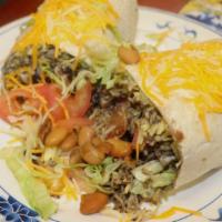Tex-Mex Burrito · Ground beef.