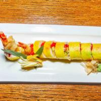 Sweetheart Roll · Shrimp tempura, avocado, spicy tuna , soybean paper.