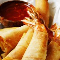 Shrimp Roll · Wrapped shrimp served with sweet chili sauce