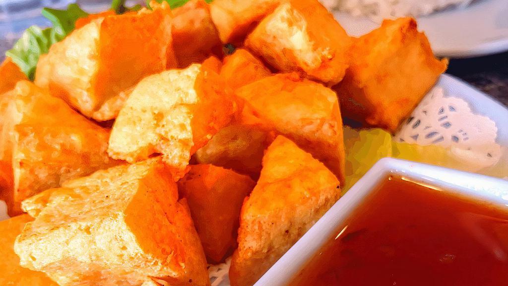 Fried Crispy Tofu · Fresh fried tofu with peanut sweet chili plum sauce