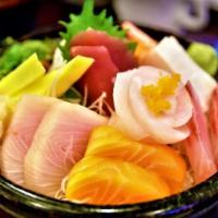Chirashi · Served with miso soup or salad. consuming raw or undercooked meats poultry seafood shellfish...