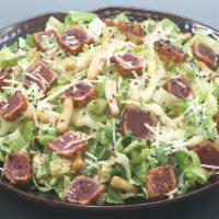 Ahi Caesar Salad · Hearts of Romaine and Kaki-Mochi 