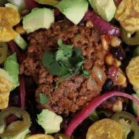 Vegan Taco Salad · Beyond plant-based spiced ground 