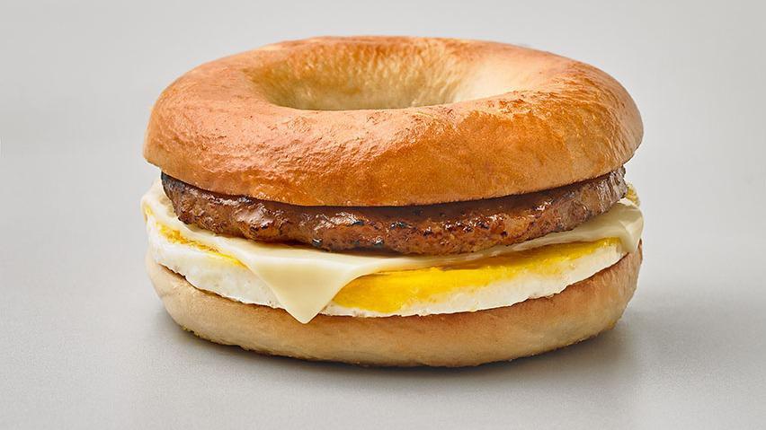Sausage Egg & Cheese · Fresh cracked egg, breakfast sausage and cheese on your choice of bread