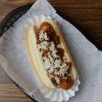 Chilli Dog (Jumbo) · With mustard & diced onions.