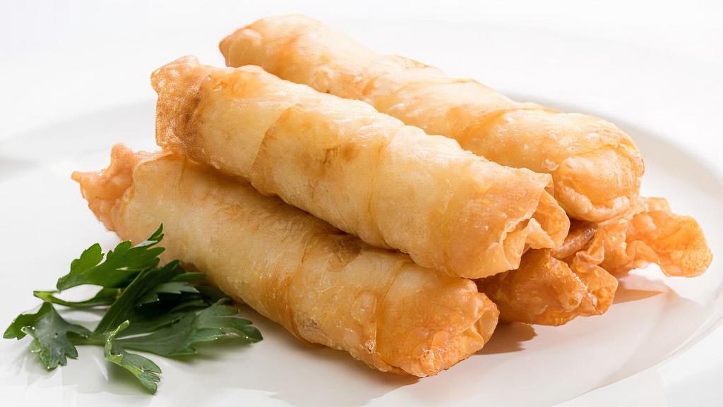 Cheese Borak Filo · Feta cheese and parsley rolled and fried in a delicious filo pastry until golden brown - prepared with our special mix of delicious spices.