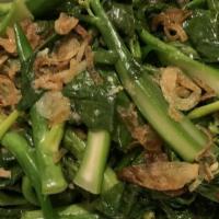 Baby Chinese Broccoli · with homemade special sauce.