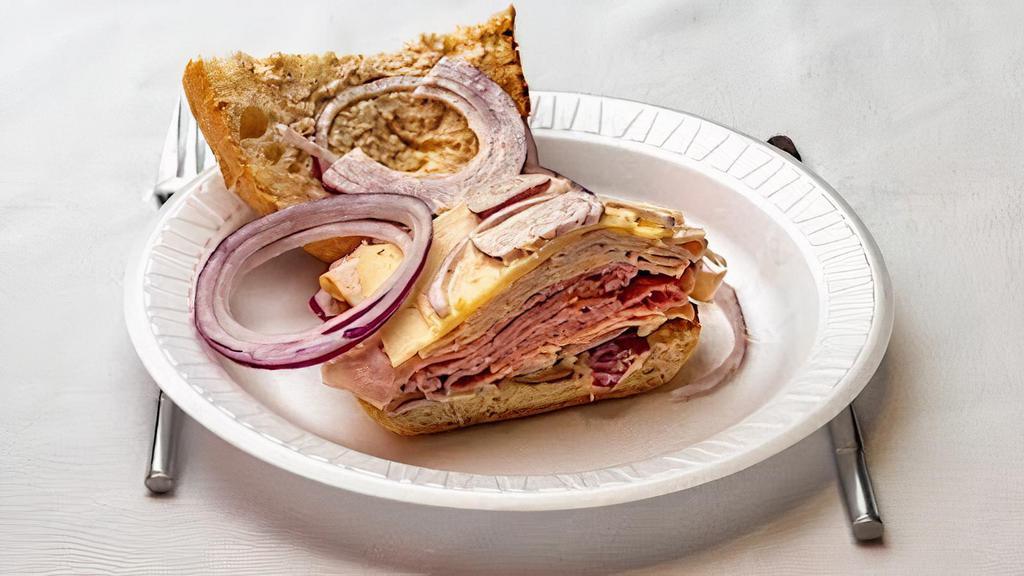 Pastrami Sandwich · Served on round roll or hero with lettuce, and, tomato and choice of dressing.