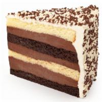Buddy V'S Black And White Fudge Cake Slice (12.33 Oz) · Alternating layers of Buddy’s original vanilla & chocolate cake, filled with our homemade ch...