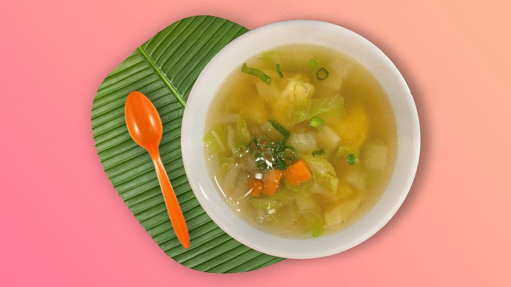 Wonton Soup · Thai style wontons in light chicken broth.