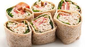 Tuna Wrap · Tuna salad with avocado, tomato, and lettuce in a wrap.