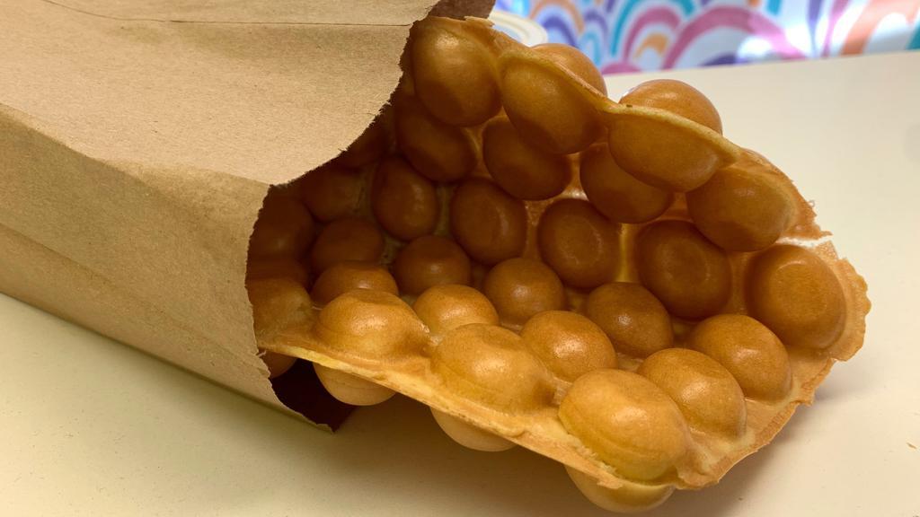 Bubble Waffle Only · Without ice cream, topping, syrup