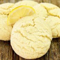 Lemon Crinkle Cookie · Fresh lemony cookie with a sugar crumble coating!