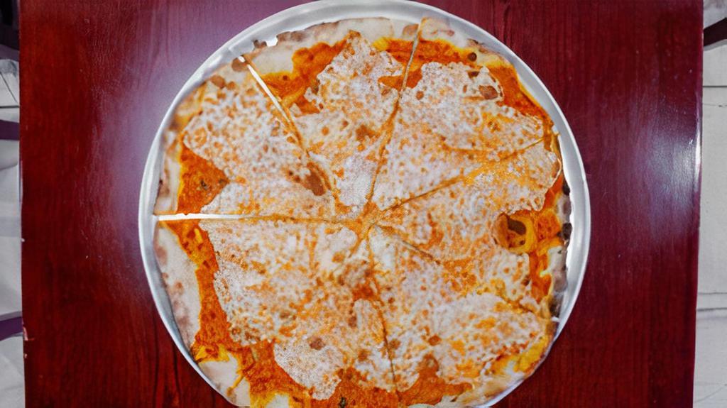 Pizza Ala Vodka · Fresh mozzarella cheese and pink vodka sauce.