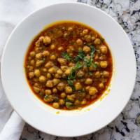 Lahori Chana · Chickpeas cooked in onion and tomatoes with ginger and garlic.